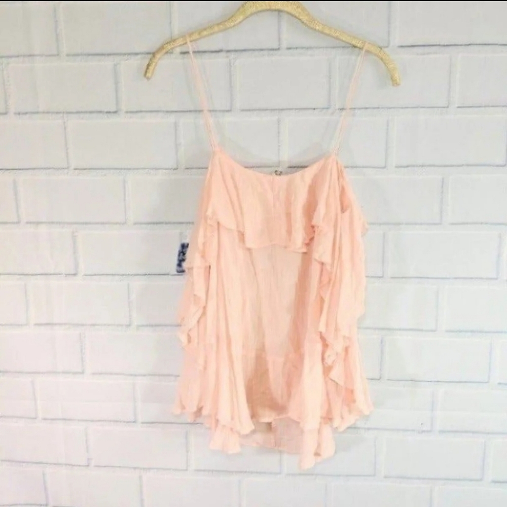 Intimately Free People Pink Ruffled top - Picture 2 of 6